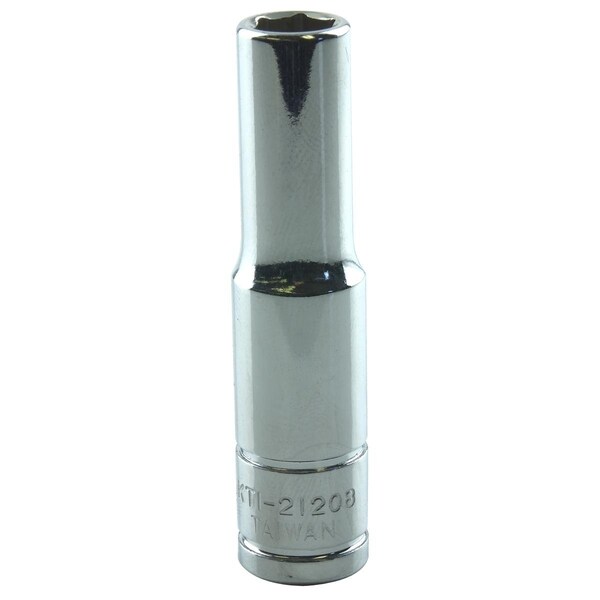 K-Tool International 1/4" Drive, 1/4" SAE Socket, 6 Points, Deep 6Pt, 1/4"Dr, 1/4 KTI-21208 - main